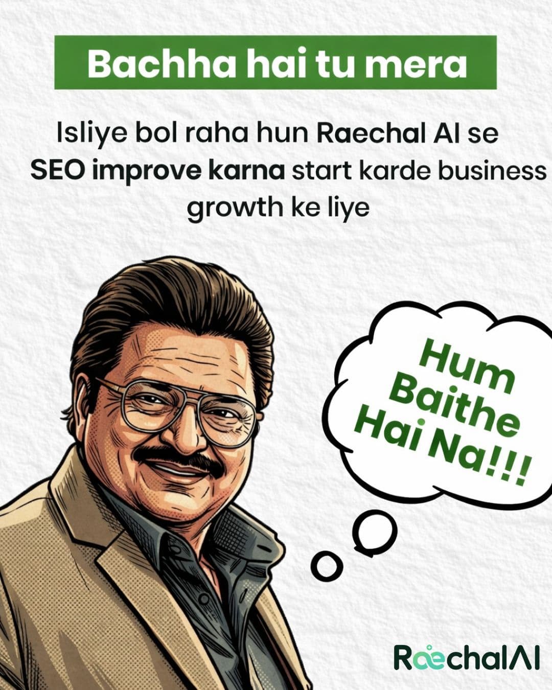 Raechal AI Issues & Tasks view listing 34 broken links, 18 missing meta descriptions, and 7 thin-content pages with one-click AI fixes